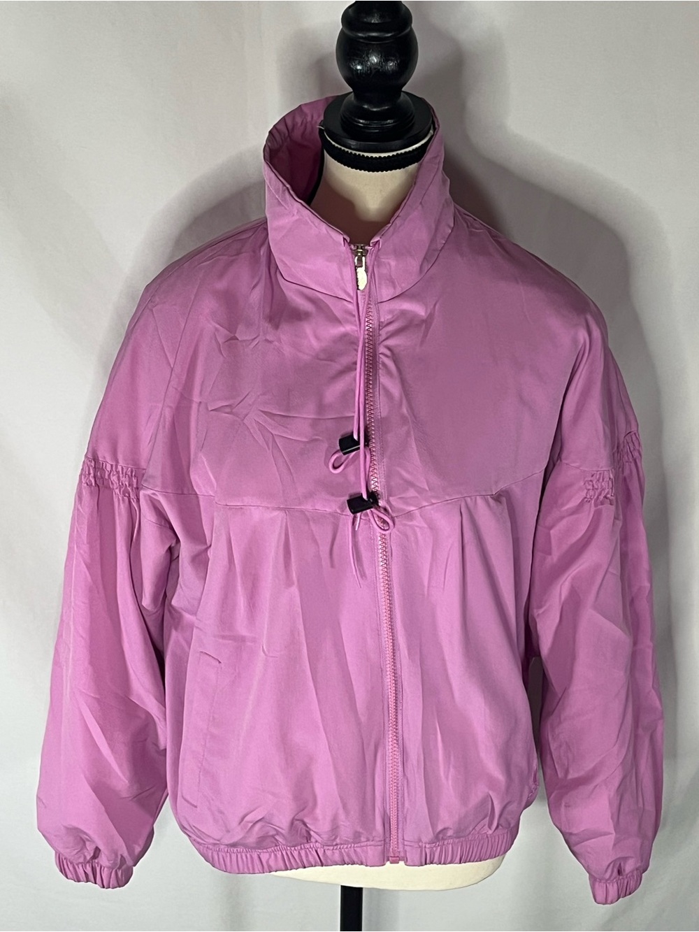 USA Olympic JCPenney  Womens Vintage Pink Full Zip Up Windbreaker Jacket Small